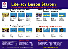 Literacy Lesson Starters software